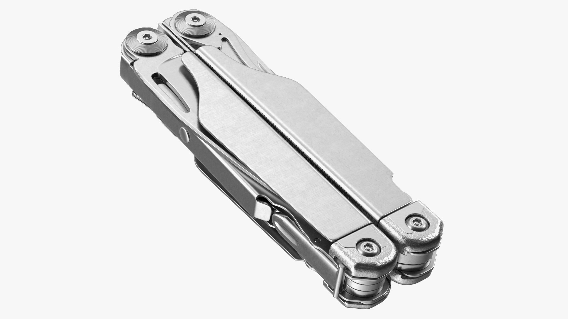 Multitool Silver Closed 3D model preview