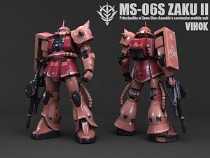3D ms-06s zaku ii model