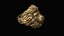 Impression 3D de bague tête de lion