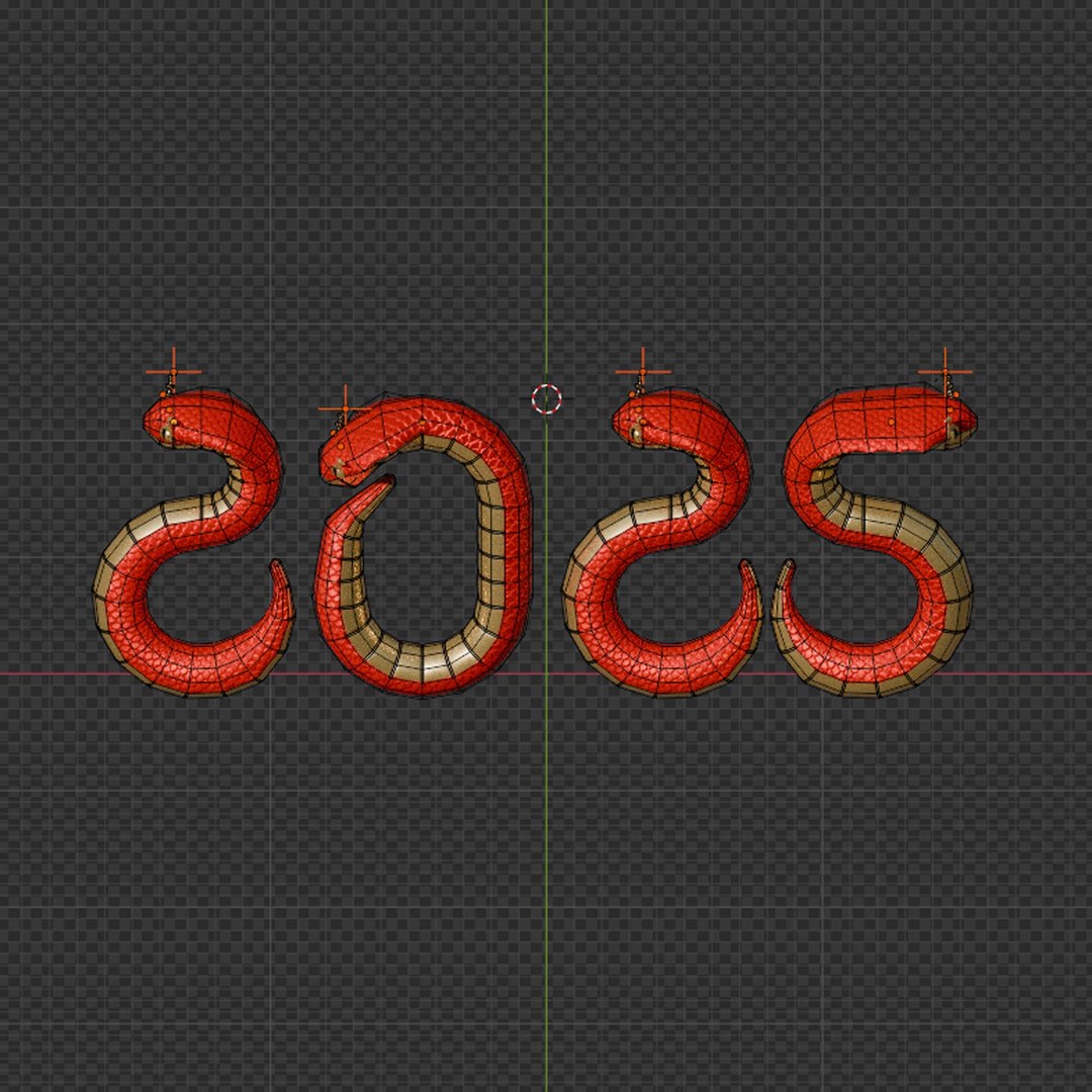 3D Chinese New Year Of Snake Element - TurboSquid 2329247