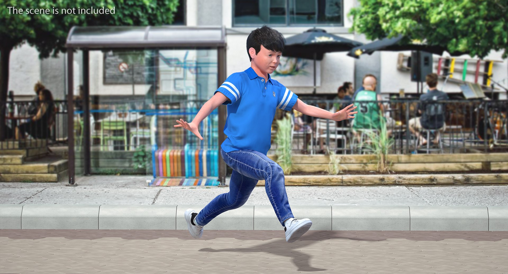 Realistic Teenage Boy Rigged 3D model preview