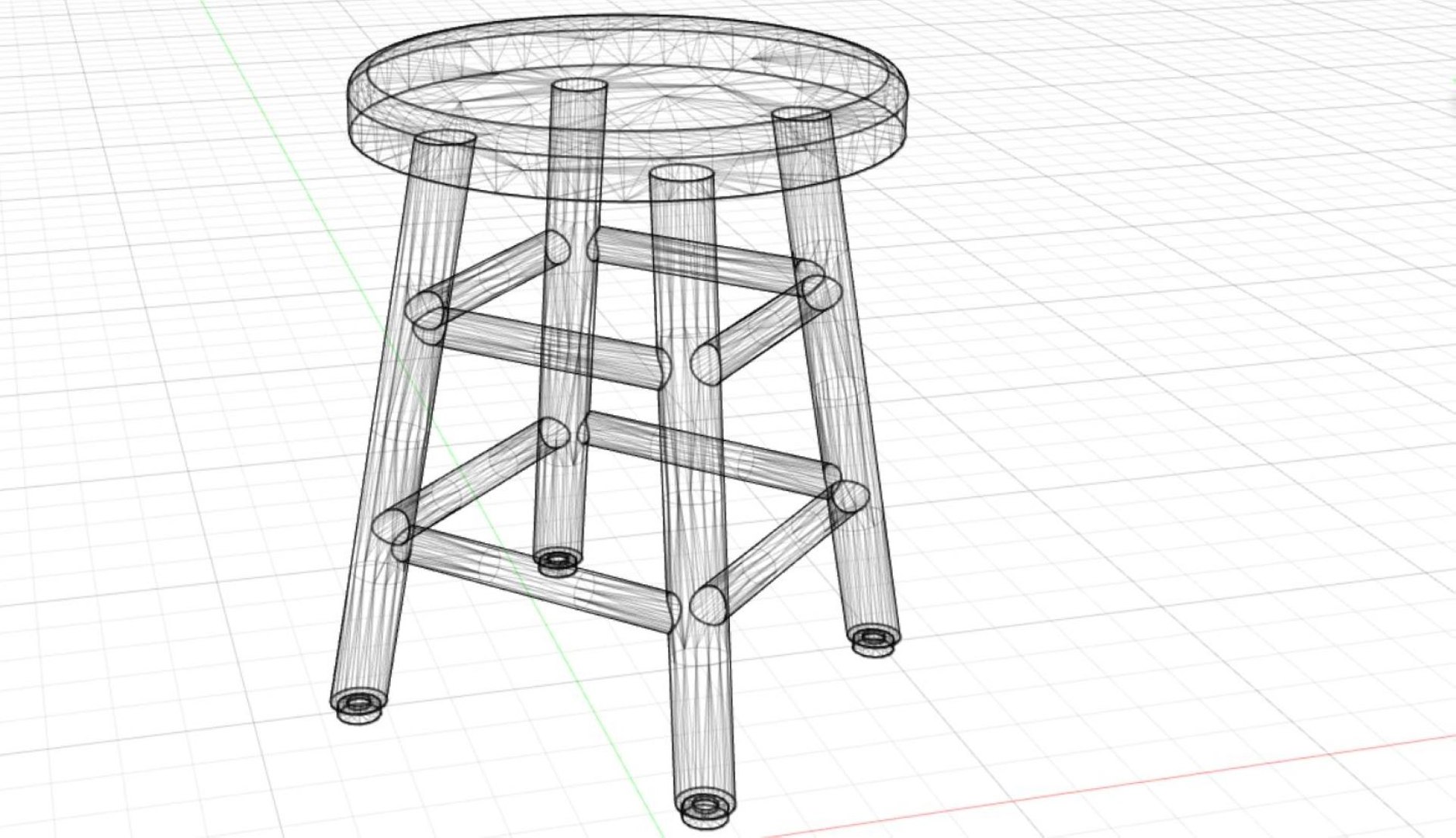 3D classroom stool - TurboSquid 1612581