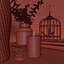 Decorative set with eucalyptus in a vase # 2