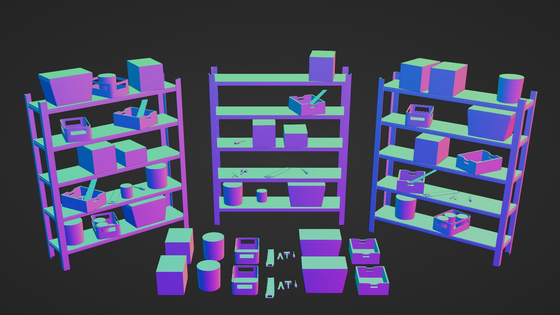 RACK SYSTEM GAME READY 3D - TurboSquid 2045575