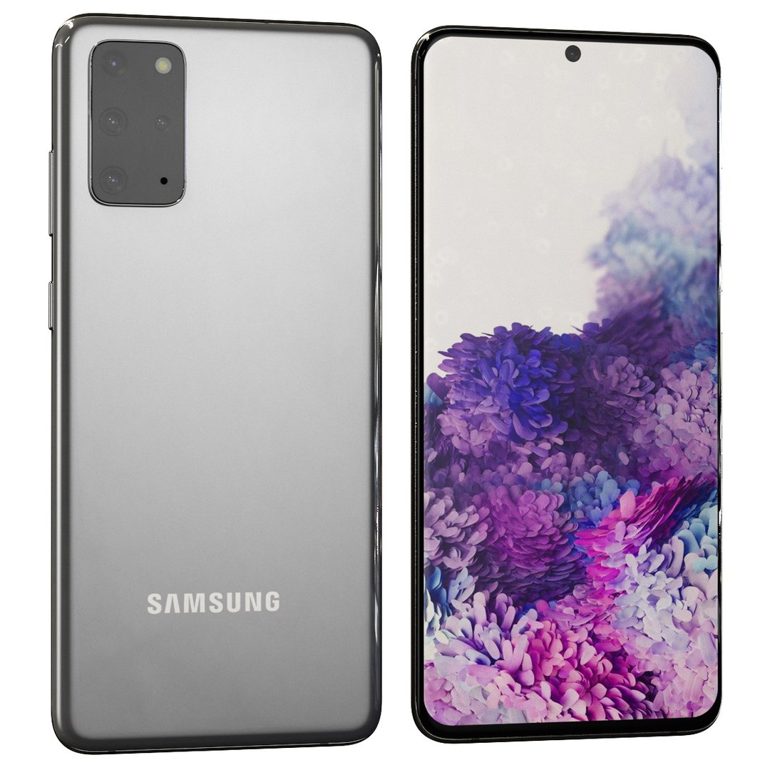 Galaxy S20 Plus Grey 3D model preview