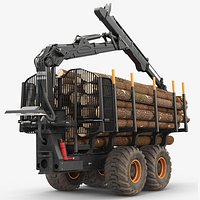 Forestry Timber Trailer with Loader