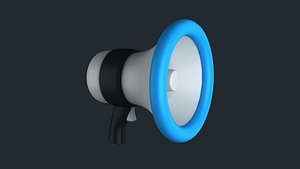 3D model Cartoon hand mic and microphone speaker