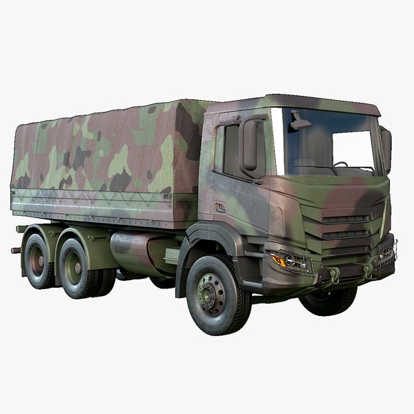3D Generic 6x4 Military Camo Truck