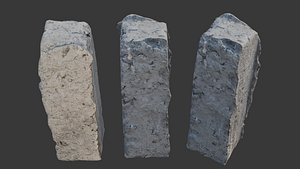 Weathered Concrete Block Scan