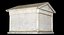 Modelo 3D del templo del edificio arquitectónico clásico