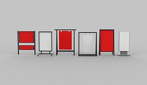 Banner Stand 3D model 3D model