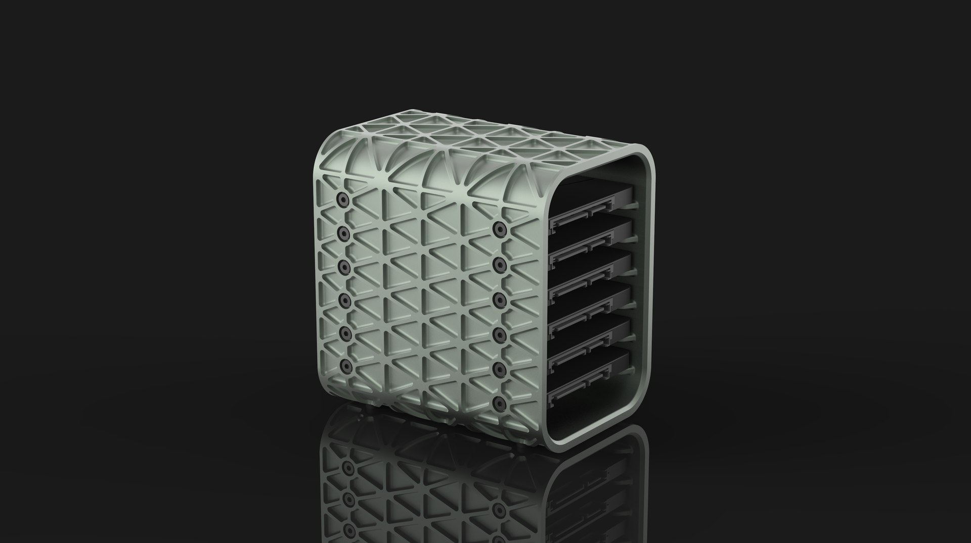 3D Aero Space Hard Drive Enclosure - SSD - 6 Drive Model - TurboSquid ...