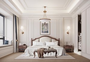 Modern bedroom 3D model