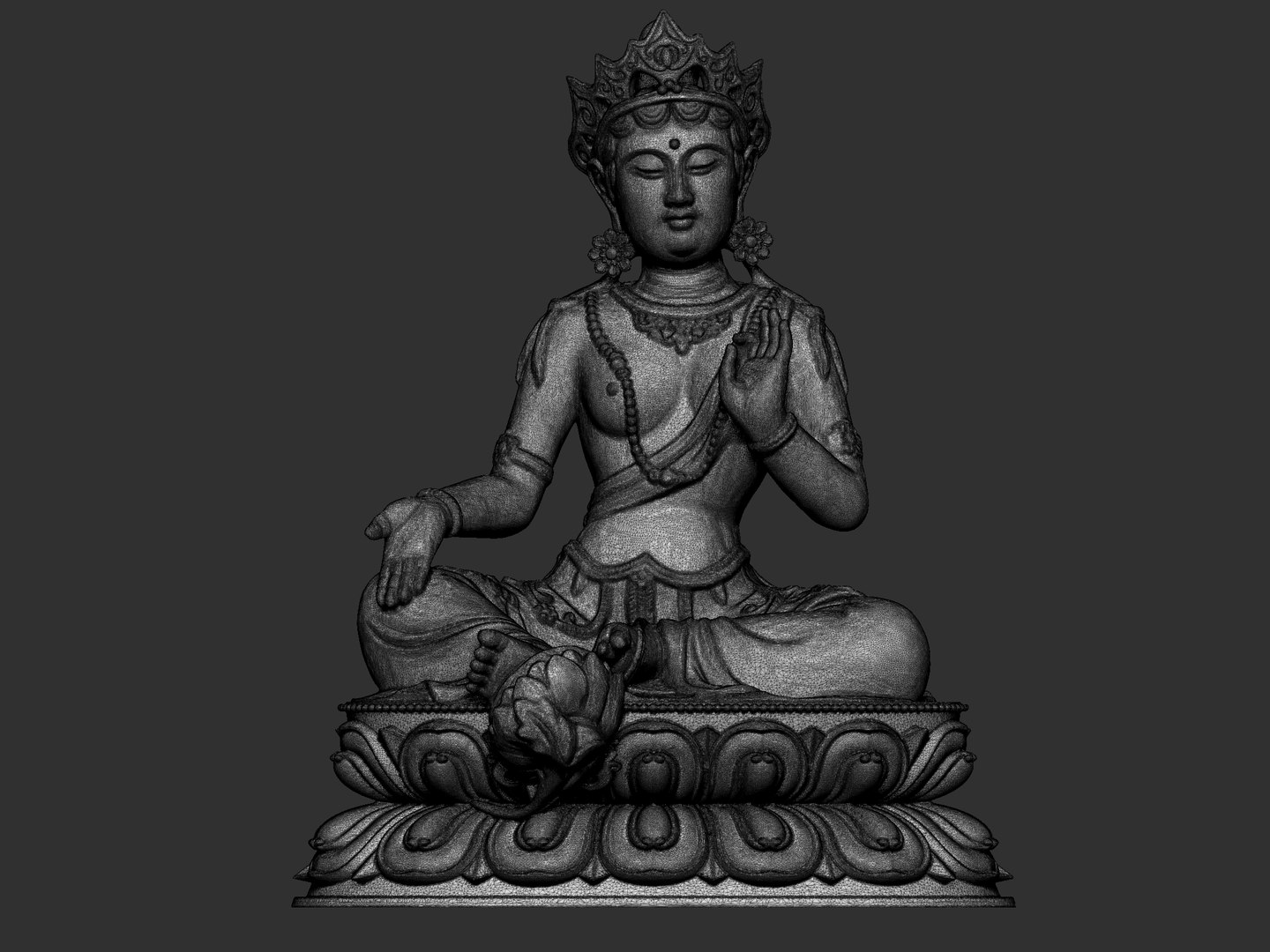 Tibetan Buddha 3D Model - TurboSquid 1908965