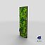 Green Moss Wall with Preserved Plants