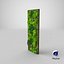 Green Moss Wall with Preserved Plants