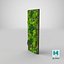 Green Moss Wall with Preserved Plants