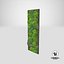 Green Moss Wall with Preserved Plants