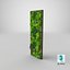 Green Moss Wall with Preserved Plants