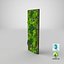 Green Moss Wall with Preserved Plants