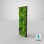 Green Moss Wall with Preserved Plants