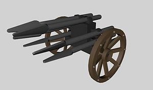 lego medieval spear waggon 3d 3ds