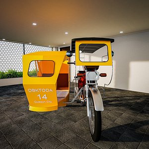 Philippine Tricycle - Parametric Revit Family 3D Model 3D model