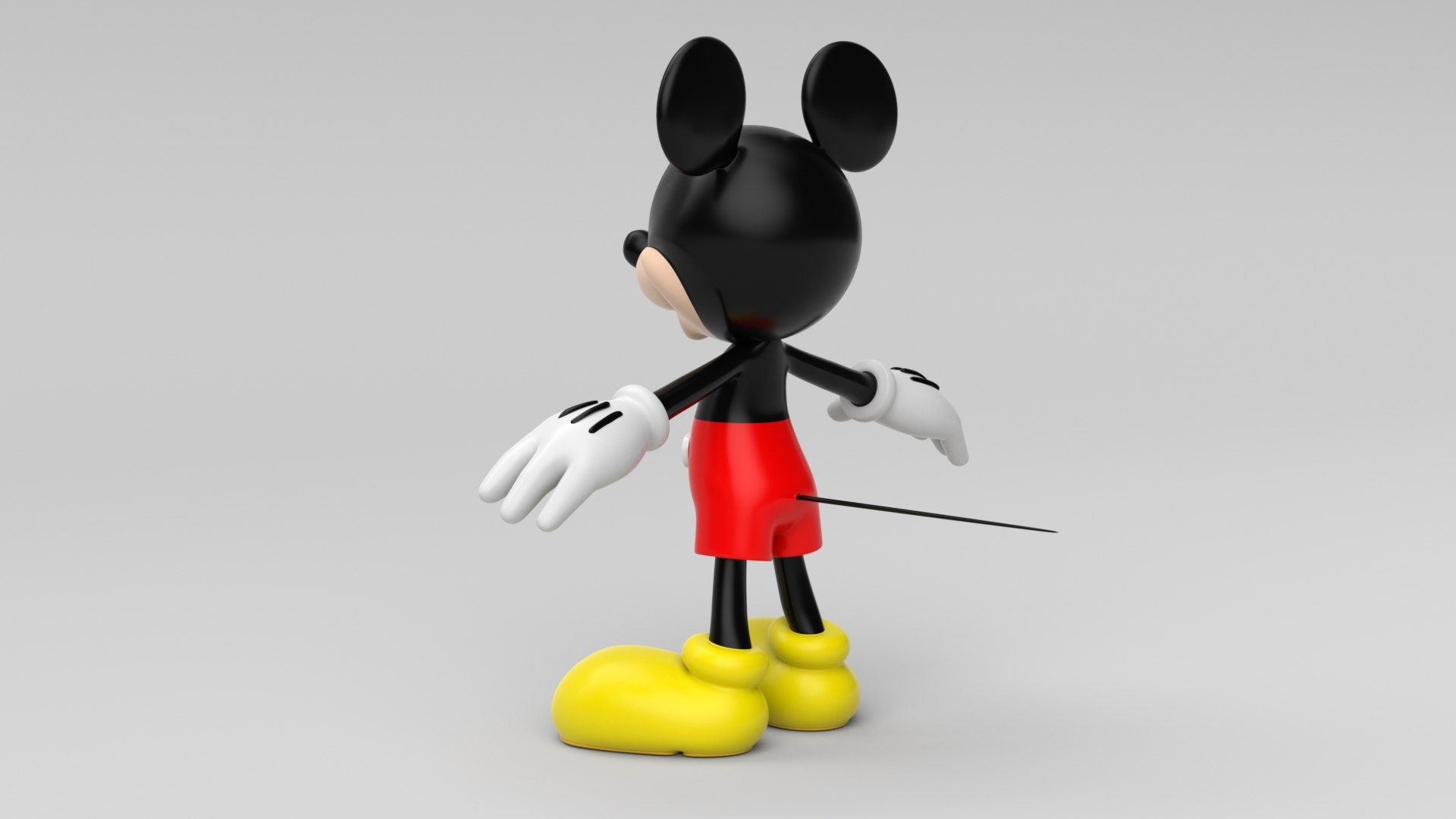 Mickey Mouse 3D model in FBX, OBJ, MAX, 3DS, C4D 