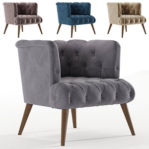 3D Palo Alto Armchair By Vivense model