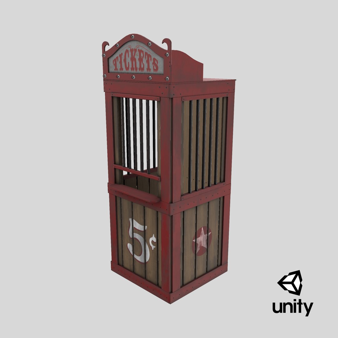 Vintage Carnival Ticket Booth model https://p.turbosquid.com/ts-thumb/Yg/oDSakT/Lu/stemcell_unity_render/png/1731408030/1920x1080/fit_q87/1662ec8a14a9082ece613db53e52f7d9462b3f90/stemcell_unity_render.jpg