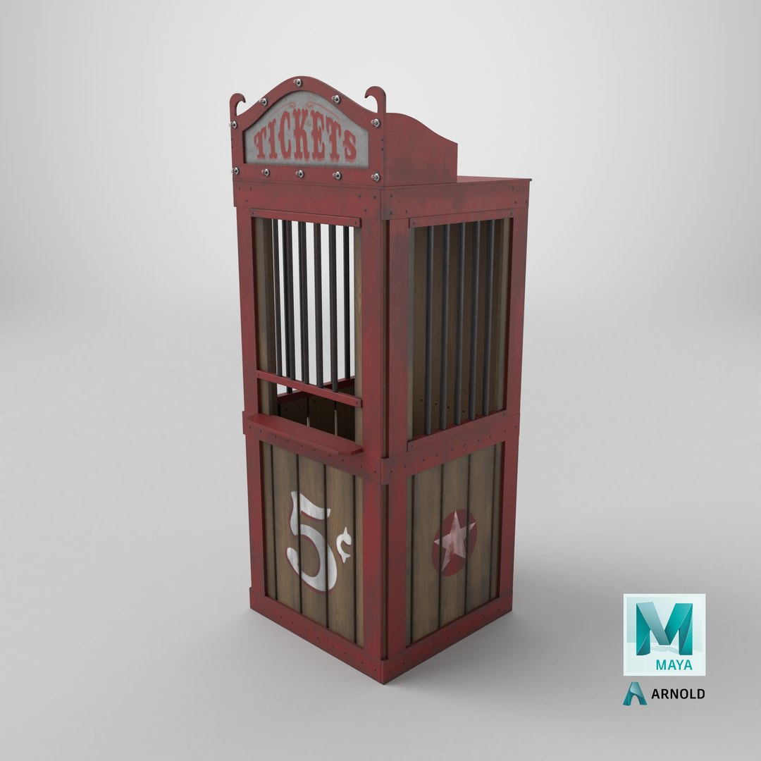Vintage Carnival Ticket Booth model https://p.turbosquid.com/ts-thumb/Yg/oDSakT/xN/stemcell_maya_arnold_render/png/1731408016/1920x1080/fit_q87/64ce64527f2b3fdbad87ca4171fad9125dfbf24c/stemcell_maya_arnold_render.jpg