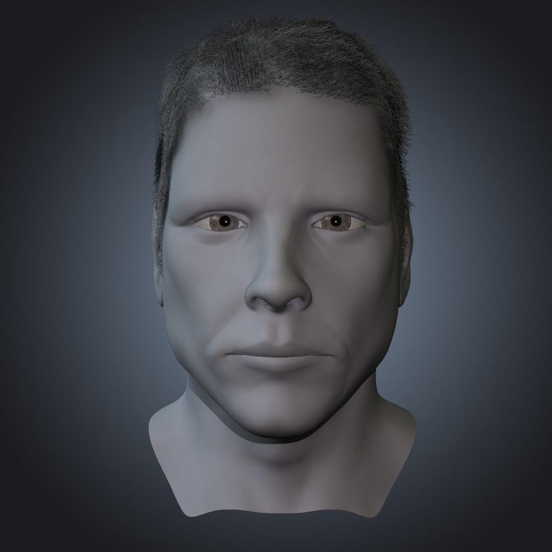 Ma Male Face Rigged