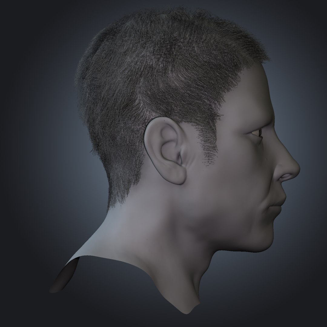 Ma Male Face Rigged
