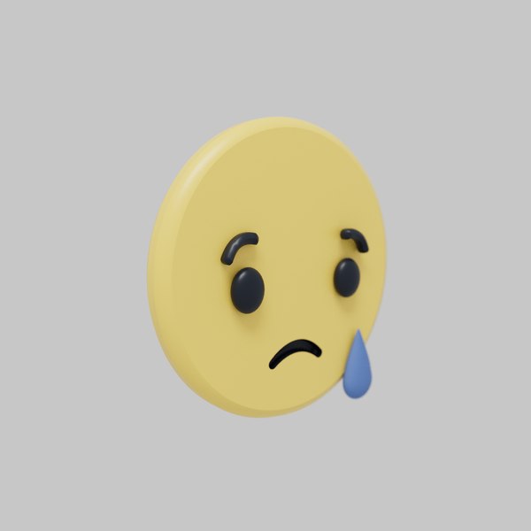 trauriger Smiley 3d