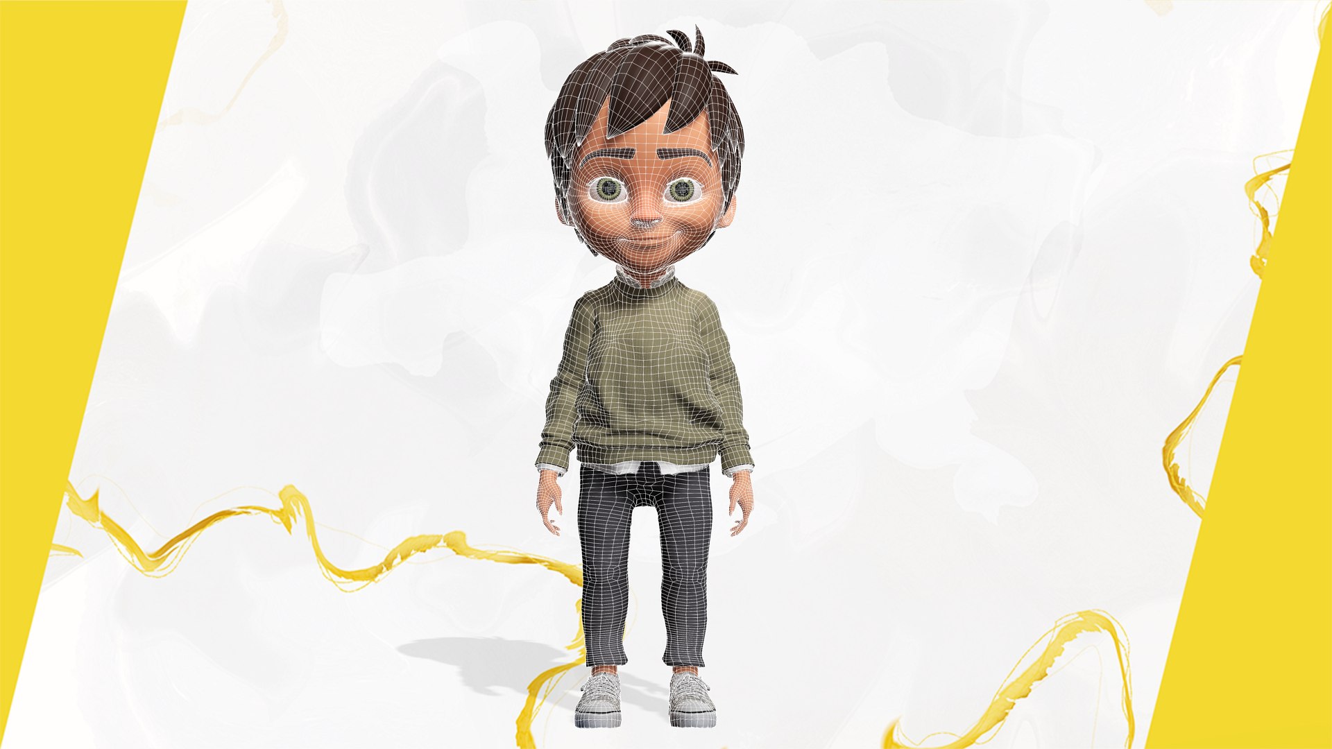 3D Stylized Happy Boy Rigged 3D Toon Model - TurboSquid 2349796