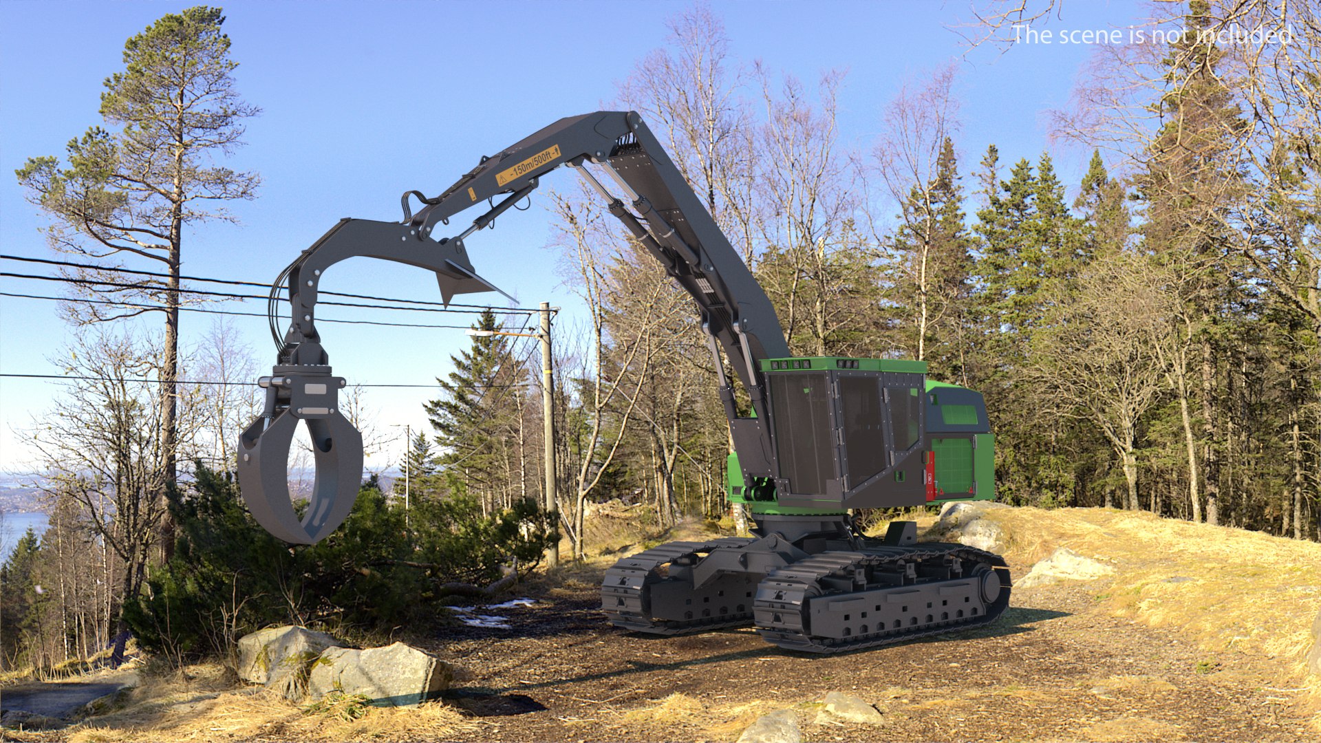 Tracked Knuckleboom Loader Generic 3D model preview