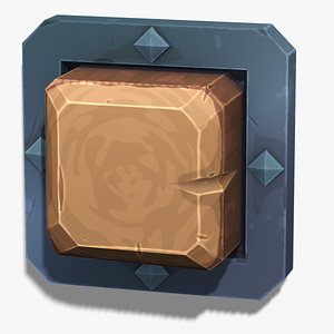 Stylized Wall Button - PBR Game Ready