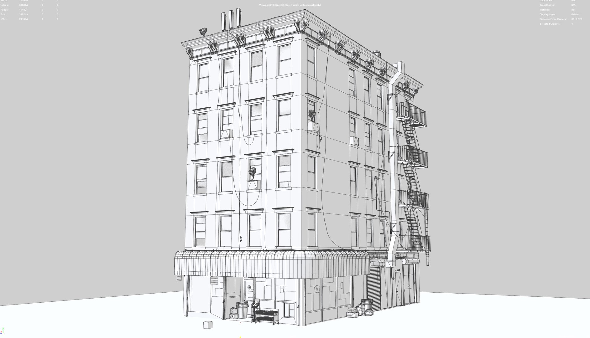 3d Deli Building Architectural Model