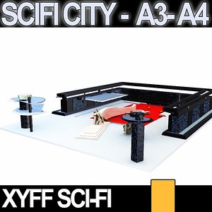 xyff scifi a3 a4 3d model