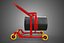 ROTER HEBER, KIPPER, ÖLFASS, FASS, TRANSPORTWAGEN, WAGEN, DOLLY 4