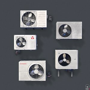 3D old air conditioner