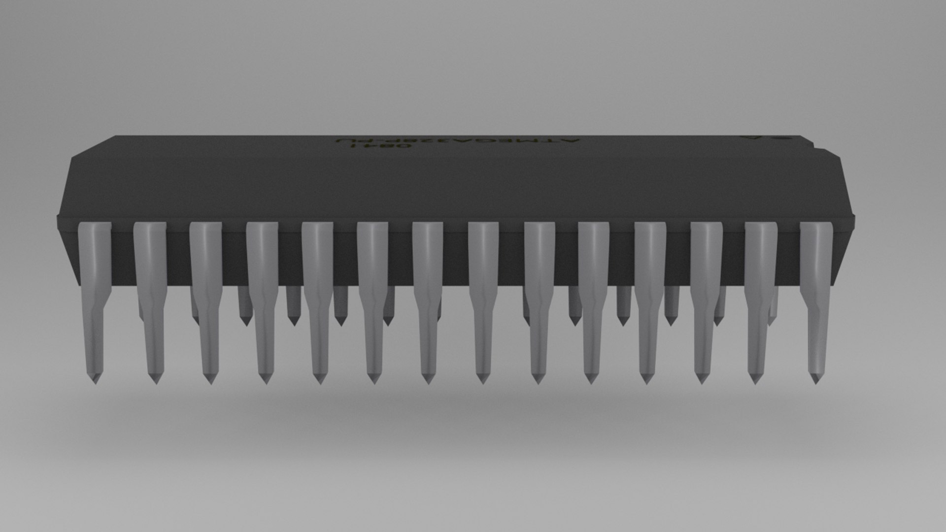 Free Atmega Atmel Microcontroller 3d Model