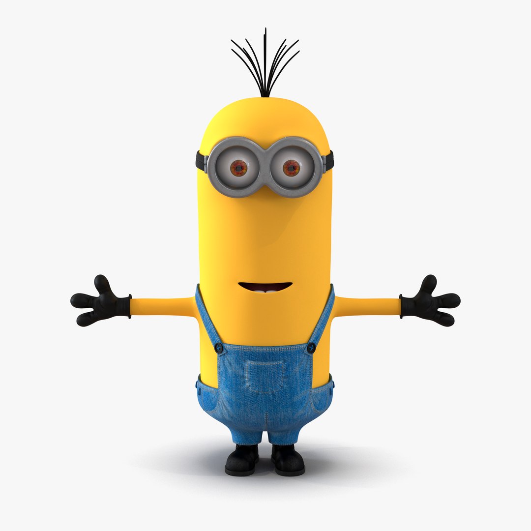 Tall Two Eyed Minion 3D Model 3D model preview