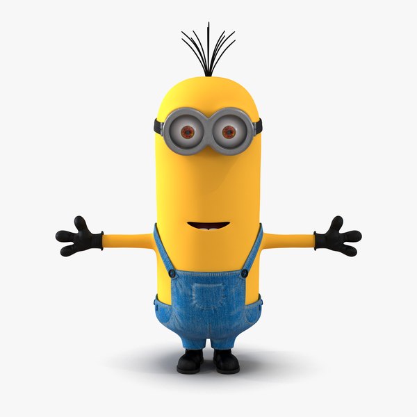 3d model tall eyed minion