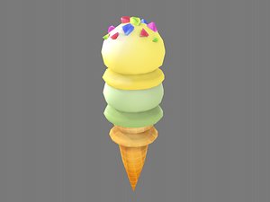 ice cream double 3D model