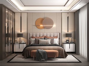 Modern Bedroom Scene 36 model