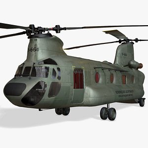 3D chinook ch-47 transport helicopter model
