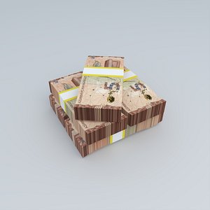 5 Manat 2020 OBV Currency Note 3D Model 3D model