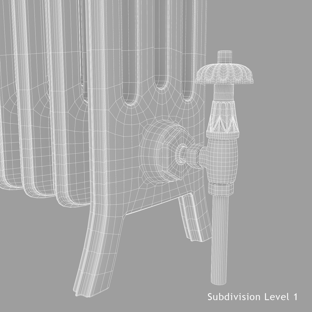 Radiator Cast Iron 3d Obj