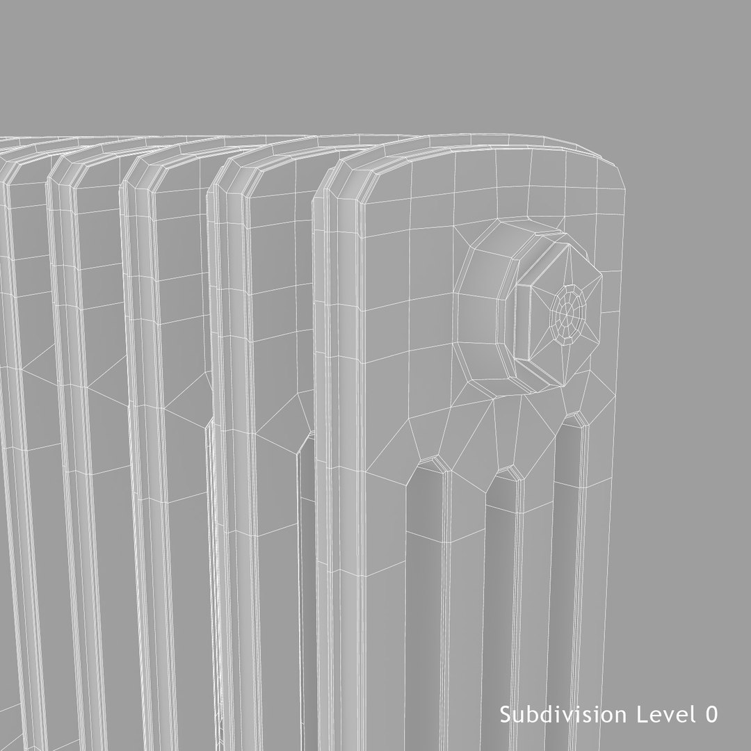 Radiator Cast Iron 3d Obj